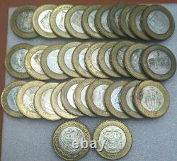 100 pesos Mexico coin silver Bimetallic Phase 1 Complete Set All States 32 Coins