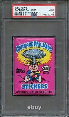 1985 88 Topps Garbage Pail Kids Series 1 15 Complete Set Wax Packs All 5 9 Psa