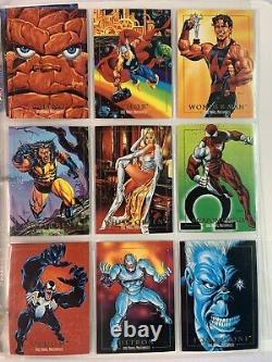 1992 Marvel Masterpieces Complete Set, 1-100 + All 5 Battle Spectra Foil Etch