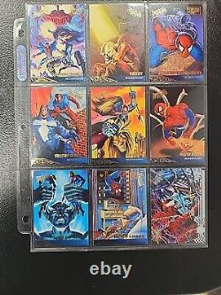 1995 Fleer Ultra Spider-Man Gold Foil Signature Near Complete Set + All Inserts