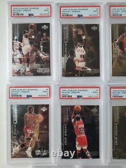 1998 Upper Deck Black Diamond Michael Jordan COMPLETE SET of 14 PSA 9 (All)