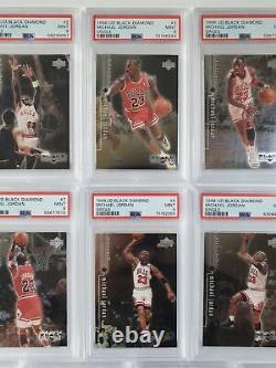 1998 Upper Deck Black Diamond Michael Jordan COMPLETE SET of 14 PSA 9 (All)