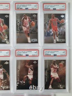 1998 Upper Deck Black Diamond Michael Jordan COMPLETE SET of 14 PSA 9 (All)