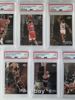 1998 Upper Deck Black Diamond Michael Jordan COMPLETE SET of 14 PSA 9 (All)