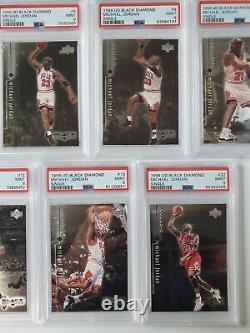 1998 Upper Deck Black Diamond Michael Jordan COMPLETE SET of 14 PSA 9 (All)