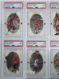 1998 Upper Deck SP Authentic Michael Jordan COMPLETE SET of 10 PSA 9 (ALL)