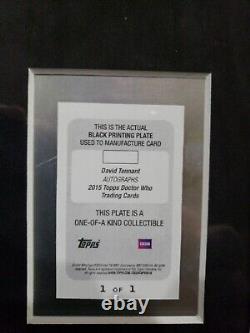 2015 Topps Complete Set Of Four 1/1 Printing Plates Of All David Tennant Auto's