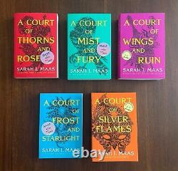 Acotar Complete Set All 5 Books Hand Signed On January 30th Sarah J. Maas