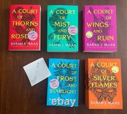 Acotar Complete Set All 5 Books Hand Signed On January 30th Sarah J. Maas