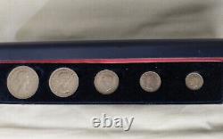 British Pre-Decimal Complete Silver Coin Collection Set 1938 To 1967 All 5 Coins