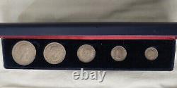 British Pre-Decimal Complete Silver Coin Collection Set 1938 To 1967 All 5 Coins