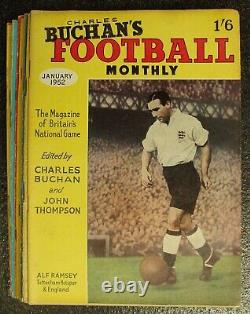 CHARLES BUCHAN'S Football Monthly 1952 Complete set of all 12 issues