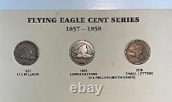 COMPLETE SET FLYING EAGLE & INDIAN HEAD CENTS With58 COINS 1857-1909 ALL KEY DATES