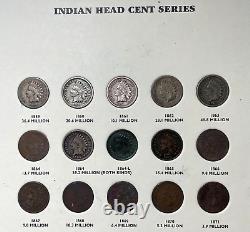 COMPLETE SET FLYING EAGLE & INDIAN HEAD CENTS With58 COINS 1857-1909 ALL KEY DATES