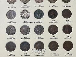 COMPLETE SET FLYING EAGLE & INDIAN HEAD CENTS With58 COINS 1857-1909 ALL KEY DATES