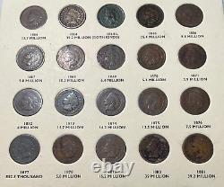 COMPLETE SET FLYING EAGLE & INDIAN HEAD CENTS With58 COINS 1857-1909 ALL KEY DATES