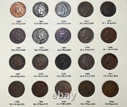 COMPLETE SET FLYING EAGLE & INDIAN HEAD CENTS With58 COINS 1857-1909 ALL KEY DATES