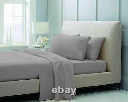 Classic Complete Bedding Sets Grey Solid 1000TC 100%Egyptian Cotton All UKSize