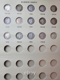 Complete 1892-1916 Barber Liberty Dime Set Collection Estate Sale All 74 Coins