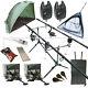 Complete Carp Fishing Tackle Set All You Need To Start 10FT 3PC Rods & Shelter