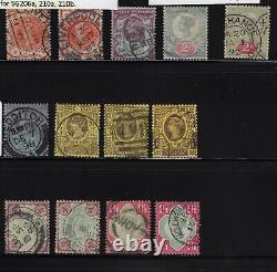 Complete Jubilee set withALL colour var. SG197-214, used, F-XF, 4x CERTS, £2,724