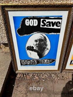 Complete set of the Six Jamie Reid'God Save Us All' signed screen prints
