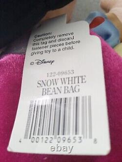 Disney Snow-white & Seven Dwarfs Soft Plush Bean Bags Complete Set All With Tags