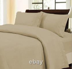Egyptian Cotton 1000-1200 TC Taupe Solid Complete Bedding Select Item