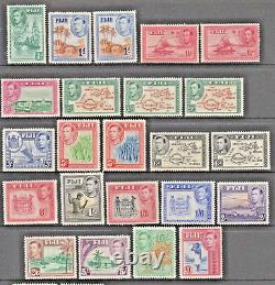 FIJI KGVI COMPLETE SET of 25 with shades all MINT HINGED (CV $600+)