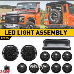 For Land Rover Defender 1990-16 90/110 83-90 Complete Led Light Lamp Upgrade Kit