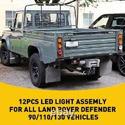 For Land Rover Defender 1990-16 90/110 83-90 Complete Led Light Lamp Upgrade Kit