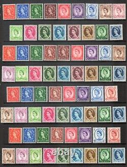 GB QEII Complete Wilding sets 4, all watermarks MNH Unmounted Mint sg515 -sg618a