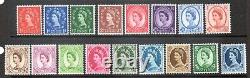 GB QEII Complete Wilding sets 4, all watermarks MNH Unmounted Mint sg515 -sg618a