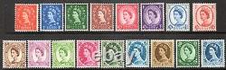 GB QEII Complete Wilding sets 4, all watermarks MNH Unmounted Mint sg515 -sg618a