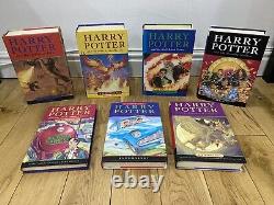 Harry Potter ALL Hardback Full Set Of Bloomsbury First Editions Complete 1-7 VGC