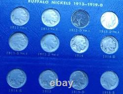 Just Reduced! Complete Set Buffalo Nickels 1913-1938 Pds All Natural Dates