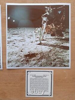 NASA Vintage Apollo 11'COMPLETE SET' 8x8inch A Kodak Paper Photos 12 In All