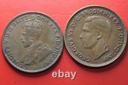 Near Complete Penny Set In Album Missing Only 1930 All Other Dates Are There