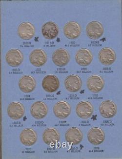 Nearly Complete Set Buffalo Nickels 1913-1938 Pds All Natural Dates Missing 3