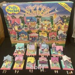 POLLY POCKET 1993 TINY WORLD SUPER SET FULLY 100% COMPLETE All Lights Fully Work