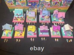 POLLY POCKET 1993 TINY WORLD SUPER SET FULLY 100% COMPLETE All Lights Fully Work