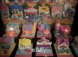 POLLY POCKET 1993 TINY WORLD SUPER SET FULLY 100% COMPLETE All Lights Fully Work