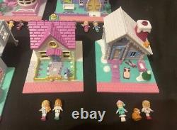 POLLY POCKET 1993 TINY WORLD SUPER SET FULLY 100% COMPLETE All Lights Fully Work