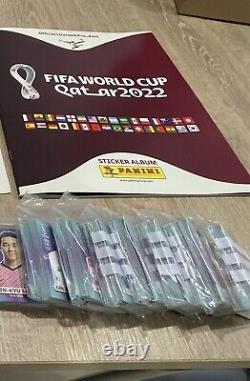 Panini WC QATAR COMPLETE SETS X 3 Stickers Orange, Blue And Oryx With Albums