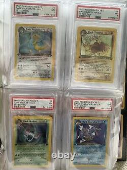 Pokemon Team Rocket 1st Ed Complete Set 83/82 PSA HOLOs + ALL NM MINT