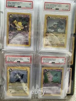 Pokemon Team Rocket 1st Ed Complete Set 83/82 PSA HOLOs + ALL NM MINT