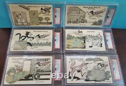 Post Cereal 1957 Complete MIGHTY MOUSE Rc Set PSA Graded ALL 6 Cards RARE