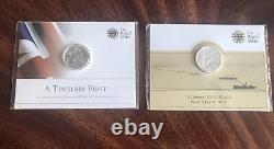 Queen Elizabeth II 6 X £20 Coins of 0.999 Silver Complete Set. All Sealed