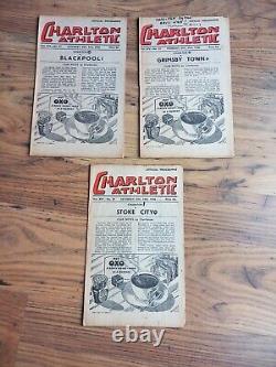 RARE COMPLETE SEASON / SET Charlton Ath 1946/47 League Home Programmes (All 21)