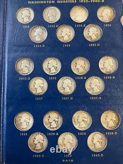 Washington Silver Quarters 1932-1964 Complete Set All 83 Coins Includes 32-D-S